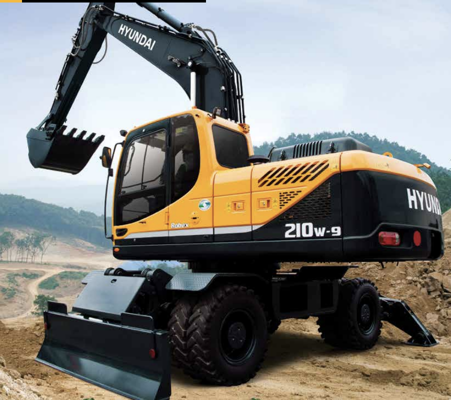 Колесный экскаватор Hyundai R210W-9